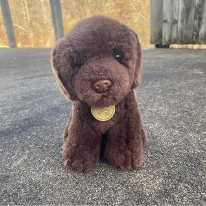 Adorable Miyoni Tots Chocolate Lab Pup Stuffed Animal - Lifelike Detail